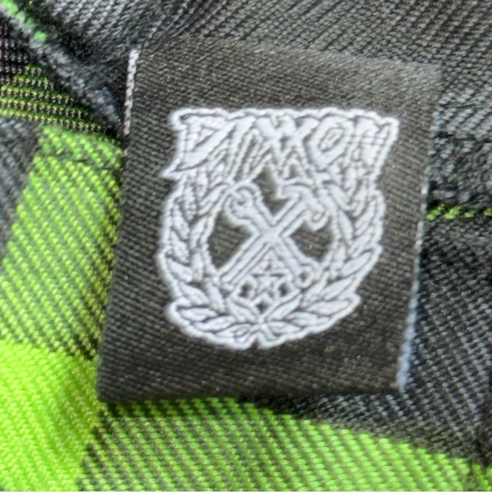 Dixxon Flannel Co Plaid Shirt Women Small Green Black Pearl Snap The Shifter - Picture 11 of 13